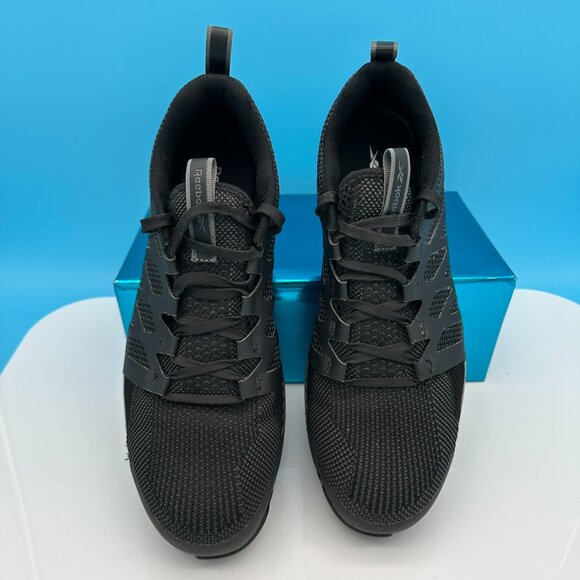 Reebok Men's Fushion Flexweave Safety Work Sneaker Shoe, Size 10.5W, Black/Grey - Picture 6 of 13